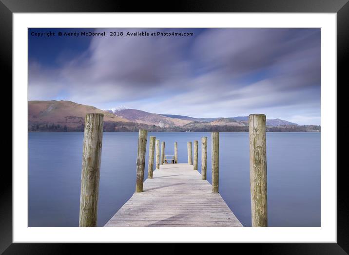 Ashness Jetty, Derwentwater, Lake District. UK Framed Mounted Print by Wendy McDonnell