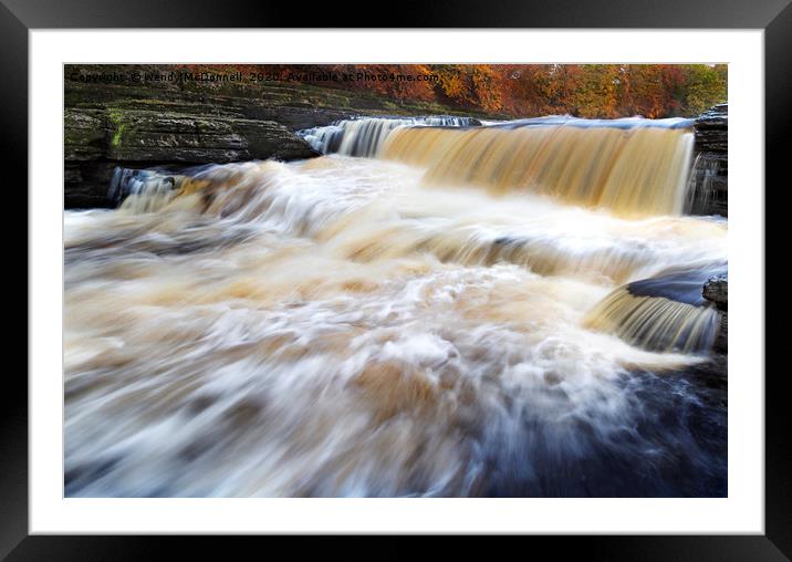 Aysgarth Falls in autumn, Yorkshire Dales National Framed Mounted Print by Wendy McDonnell