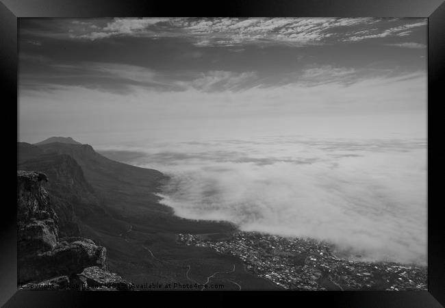 Looking down on Camp's Bay from Table Mountain Framed Print by Rob Evans