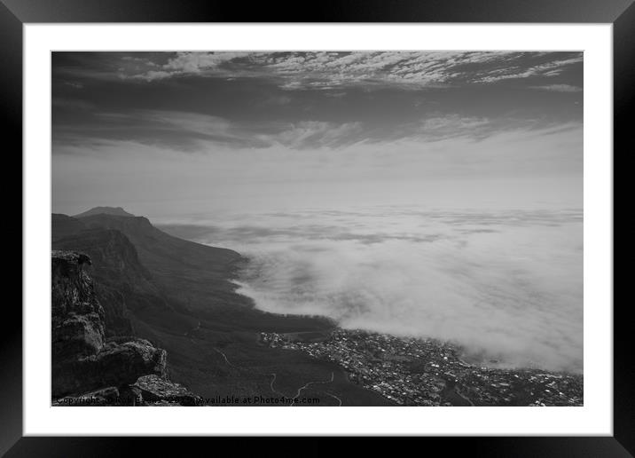 Looking down on Camp's Bay from Table Mountain Framed Mounted Print by Rob Evans