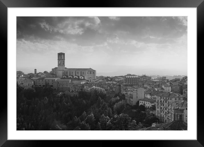 Perugia at sunset Framed Mounted Print by Rob Evans