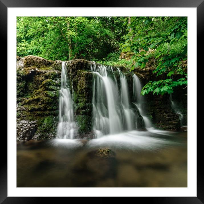 Middlehope Burn Waterfall Framed Mounted Print by Arran Stobart