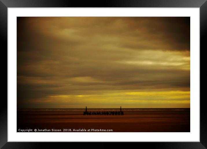 Storm Approaching St Annes Framed Mounted Print by Jonathan Sisson