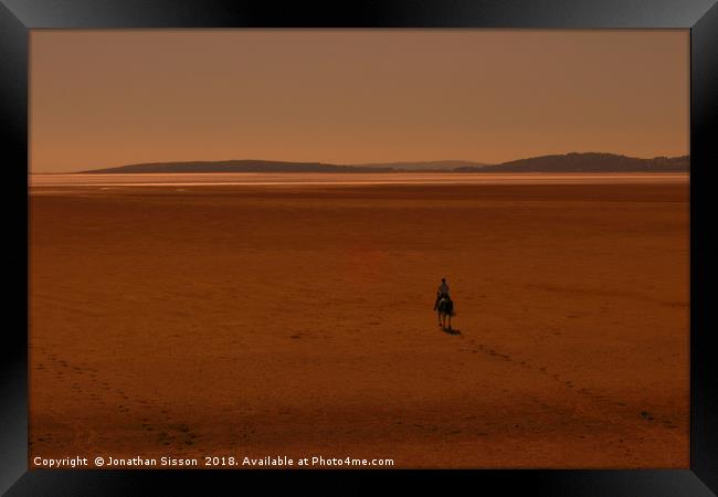 Riding into the Sunset, Silverdale Framed Print by Jonathan Sisson