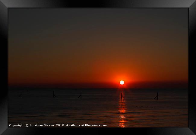 West Coast Sunset Framed Print by Jonathan Sisson