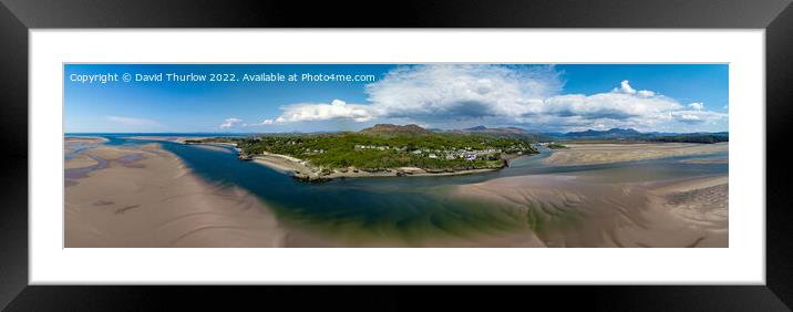Idyllic beaches in north Wales Framed Mounted Print by David Thurlow