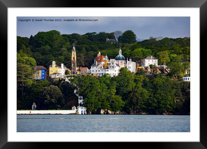 Portmeirion in early summer Framed Mounted Print by David Thurlow