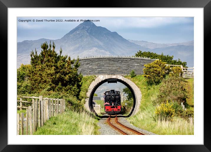  NGG16 Garratt locomotive on the Welsh Highland railway Framed Mounted Print by David Thurlow