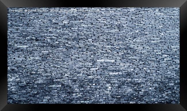 Slate Wall Framed Print by David Thurlow