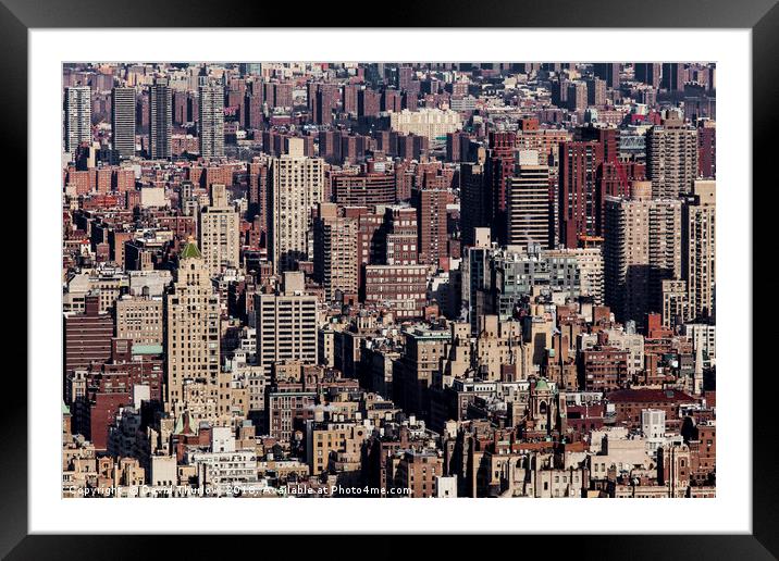 Uptown New York City Framed Mounted Print by David Thurlow