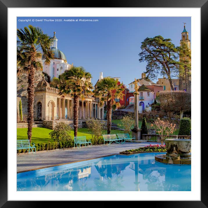 The Architecture of Portmeirion, North Wales Framed Mounted Print by David Thurlow