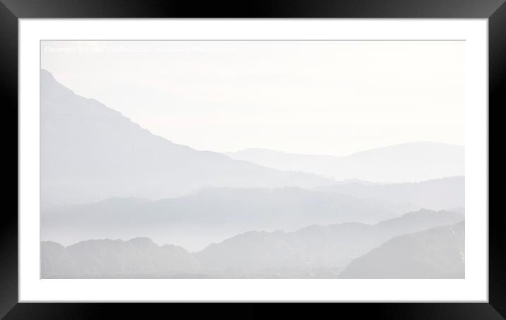 High Key Mountains Framed Mounted Print by David Thurlow