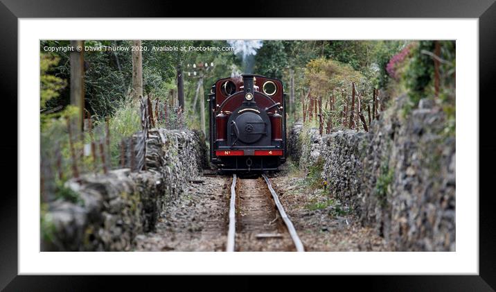 Narrow Gauge Train Framed Mounted Print by David Thurlow
