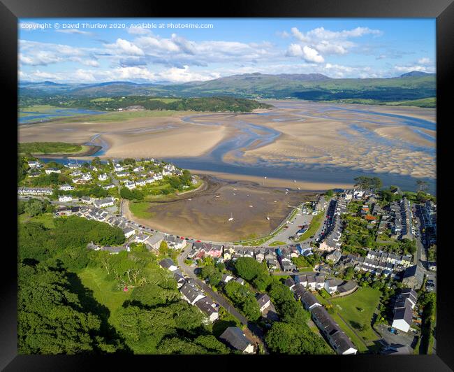 The idyllic harbour of Borth y Gest Framed Print by David Thurlow