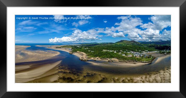 Patterns in the sand of the Glaslyn estuary Framed Mounted Print by David Thurlow