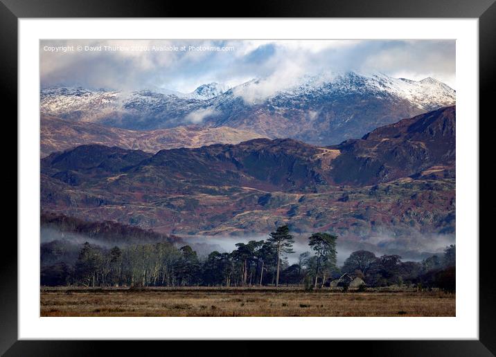 From fields to mountains Framed Mounted Print by David Thurlow