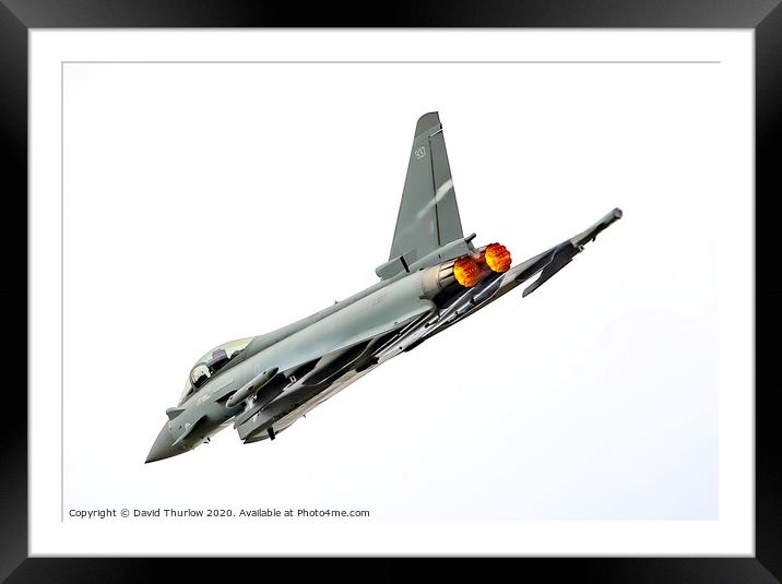 Royal Air Force Typhoon Fighter Jet Framed Mounted Print by David Thurlow