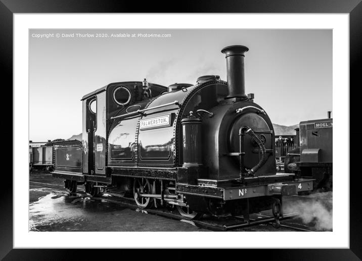 Palmerston, Festiniog Railway. Framed Mounted Print by David Thurlow