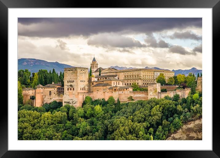Alhambra Palace Framed Mounted Print by Gary chadbond
