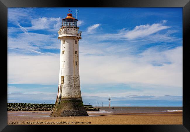 New Brighton Lighthouse Framed Print by Gary chadbond