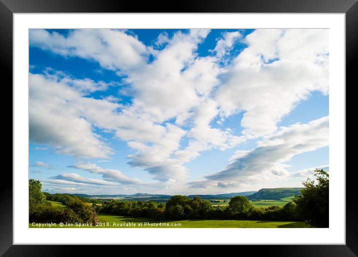 Clouds over the Lyth Valley Framed Mounted Print by Jon Sparks