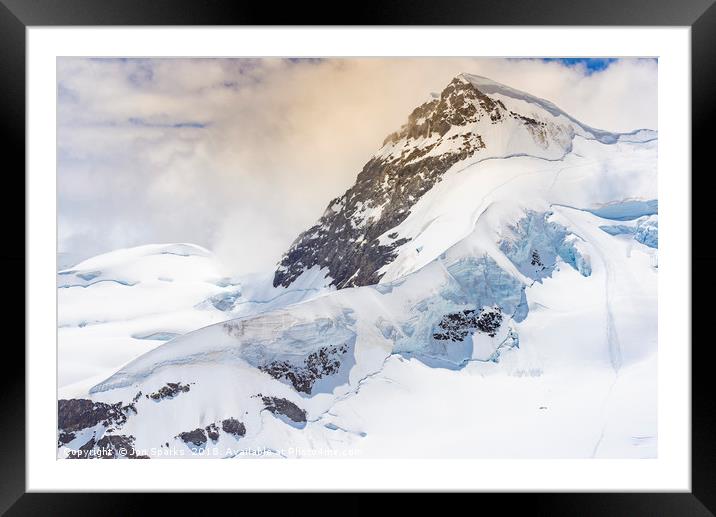 Rottalhorn from the Jungfraujoch Framed Mounted Print by Jon Sparks