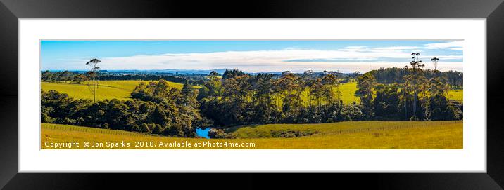 Panorama near Kerikeri Framed Mounted Print by Jon Sparks