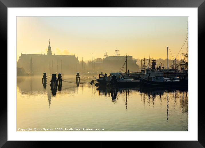 Early morning on Skeppsholmen Framed Mounted Print by Jon Sparks