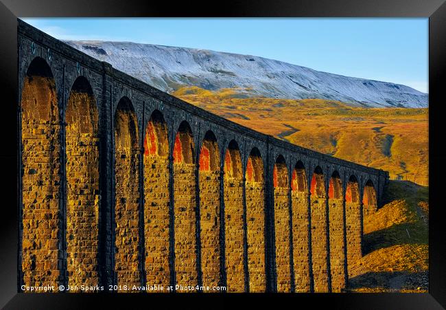 Ribblehead Viaduct and Whernside Framed Print by Jon Sparks