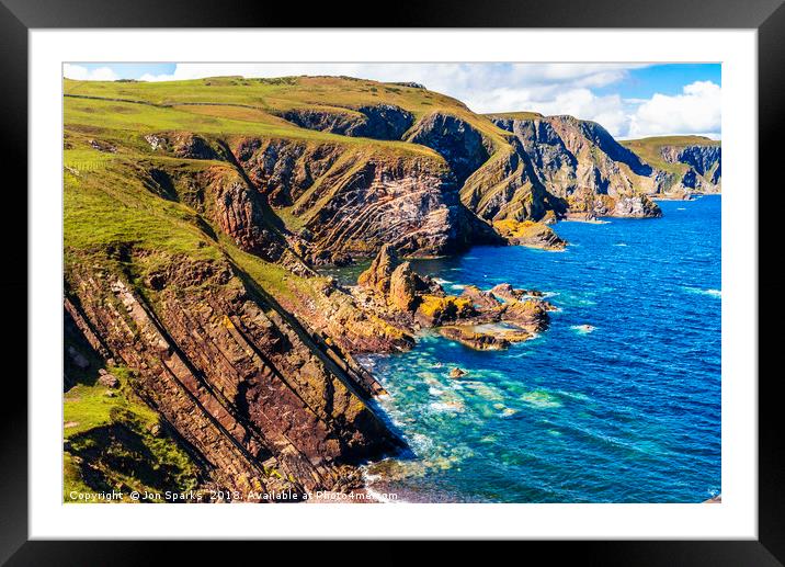 West from St Abb's Head Framed Mounted Print by Jon Sparks