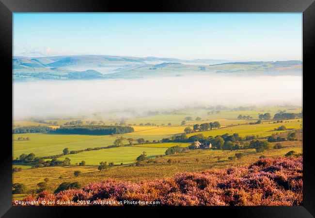 Morning mist, Loud valley 1 Framed Print by Jon Sparks
