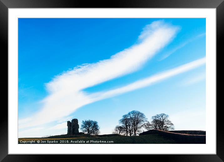 Clouds over Greenhalgh Castle Framed Mounted Print by Jon Sparks