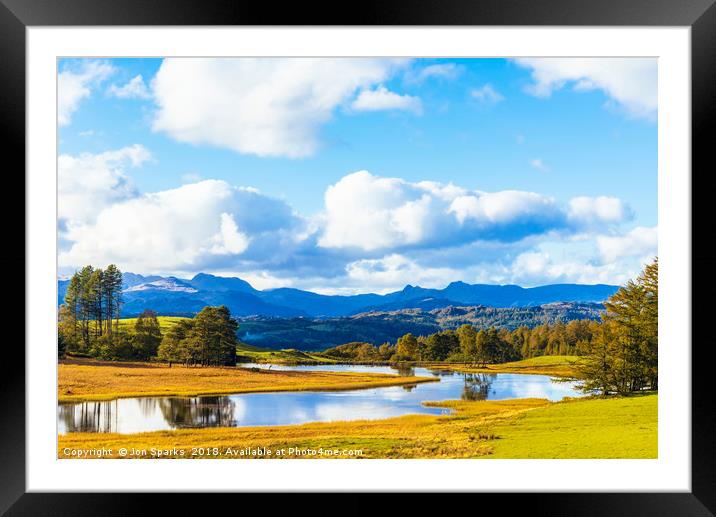 Wise Een Tarn Framed Mounted Print by Jon Sparks