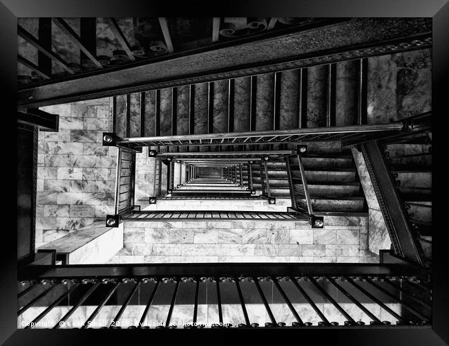 Los Angeles Stairway Framed Print by Keith Small