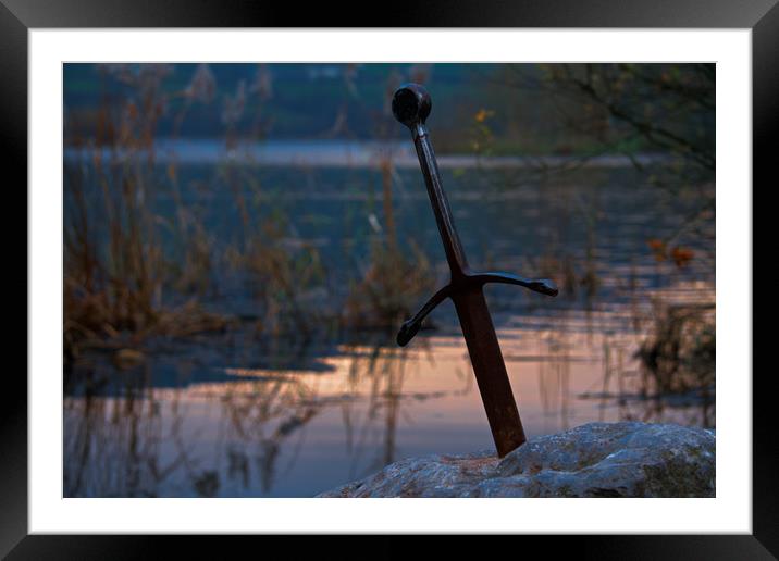 The sword in the stone                             Framed Mounted Print by jason jones