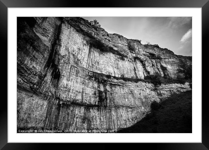 Malham Cove, North Yorkshire Framed Mounted Print by Jon Chamberlain