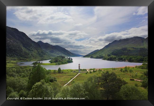 Glenfinnan Monument  Framed Print by Carmen Goulden