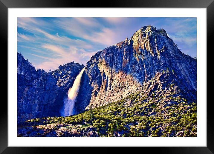 Yosemite Falls, California Framed Mounted Print by Chuck Underwood