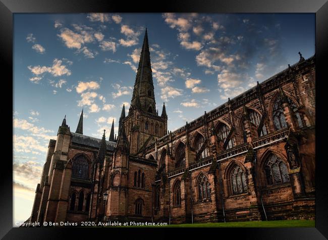 Majestic Lichfield Cathedral Amidst an Enchanting  Framed Print by Ben Delves
