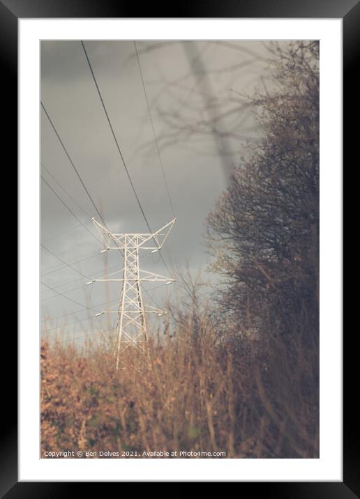 Pylon view Framed Mounted Print by Ben Delves
