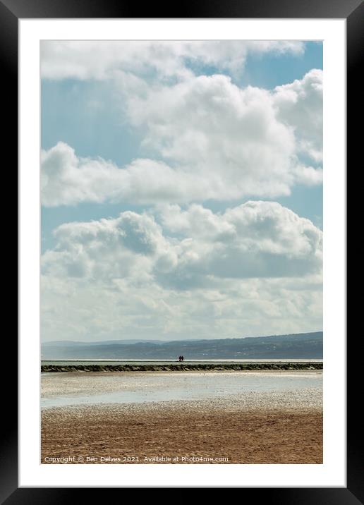 A couple and the clouds at West Kirby Framed Mounted Print by Ben Delves
