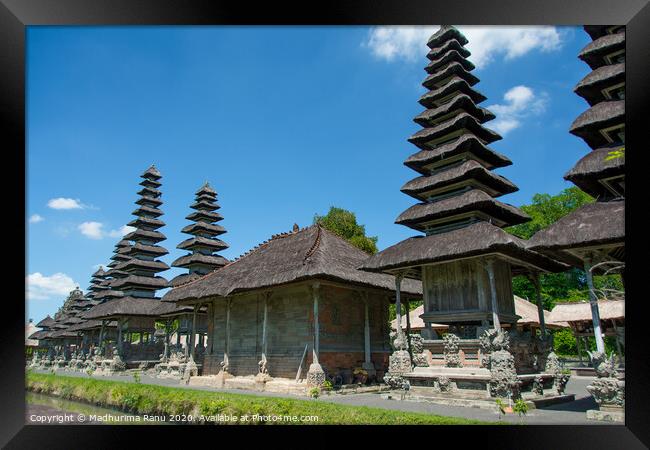 Beautiful temple in Bali Framed Print by Madhurima Ranu