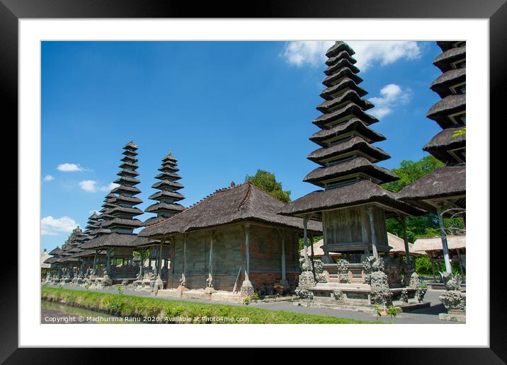 Beautiful temple in Bali Framed Mounted Print by Madhurima Ranu