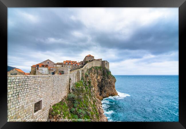 View from the old town city walls in Dubrovnik Framed Print by Madhurima Ranu