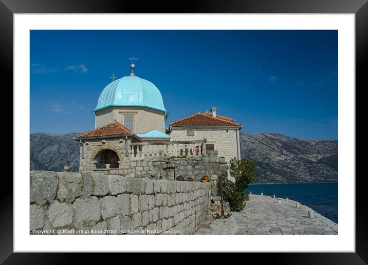 Our Lady of the rocks, Perast  Framed Mounted Print by Madhurima Ranu