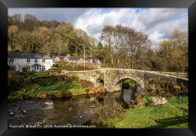 Huckworthy Bridge - Dartmoor Framed Print by Jean Fry