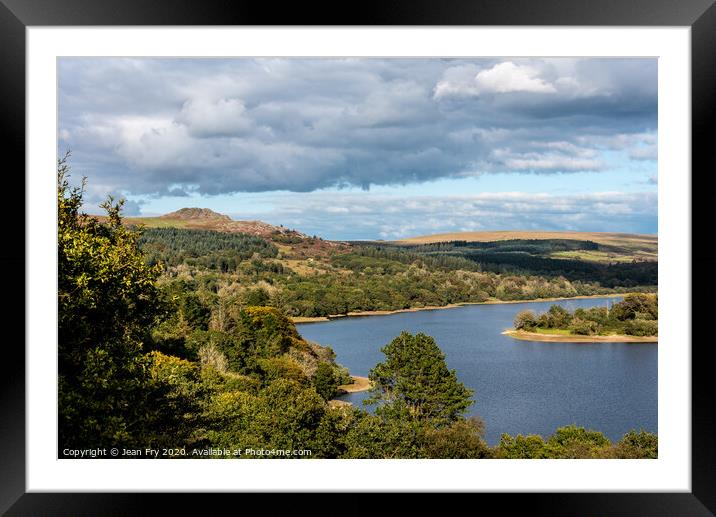 View over the reservoir Framed Mounted Print by Jean Fry