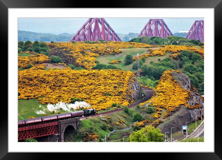 The Flying Scotsman, Forth Bridge bound Framed Mounted Print by Gary McMeekin