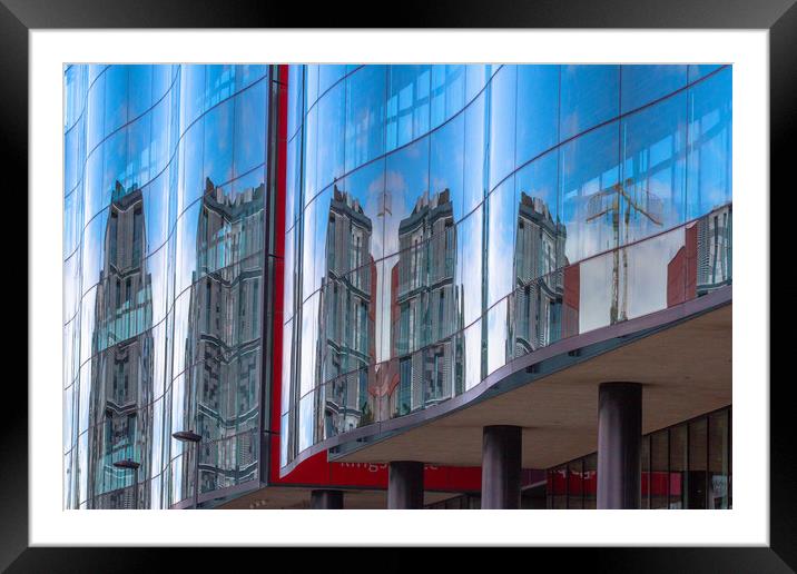 Tower Block Reflections Framed Mounted Print by Steve Ransom