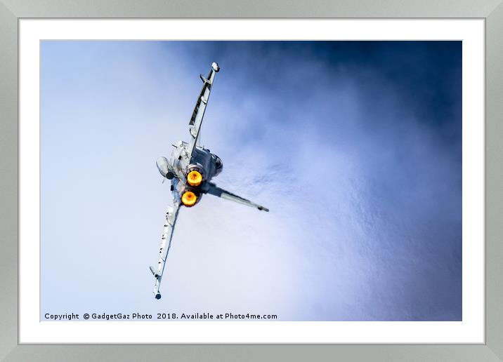 Eurofighter Typhoon afterburner heat haze Framed Mounted Print by GadgetGaz Photo